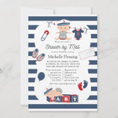 Nautical Boy Baby shower per mail Kaart (Voorkant)