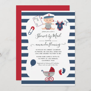 Nautical Boy Baby shower per mail Kaart