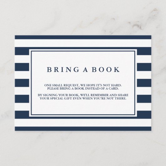 Nautical Boy Baby shower Request Insert Informatiekaartje (Voorkant)