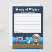 Nautical Boy Beer Red and Navy Words of Wisdom Kaart (Voorkant)