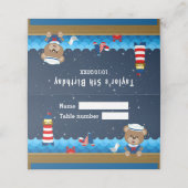 Nautical Boy Beer Red Navy Birthday Seat (Buitenkant ongevouwen)