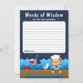 Nautical Boy Monkey Red en marine Wisdom Kaart (Voorkant)