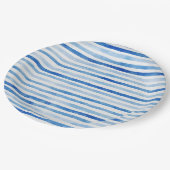 Nautical Boy Sailor Teddy Bears Stripe Baby shower Papieren Bordje (Gekanteld)