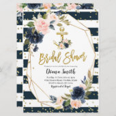 Nautical Bridal Shower Invitation Kaart (Voorkant / Achterkant)