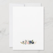 Nautical Bridal Shower Invitation with Florals Kaart (Achterkant)