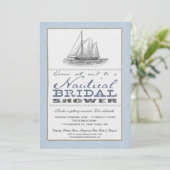 Nautical Bridal Shower Uitnodiging (Staand voorkant)