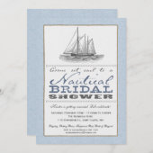 Nautical Bridal Shower Uitnodiging (Voorkant / Achterkant)