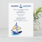 Nautical Bridal Shower Uitnodiging (Staand voorkant)
