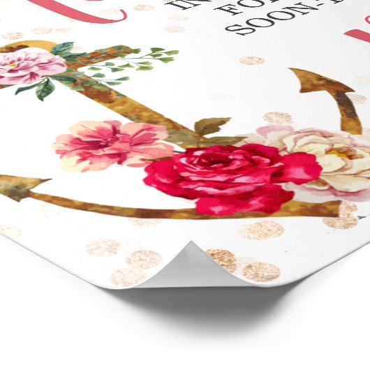 Nautical Bruidsdouche | Anker Douche|DECOR Poster (Hoek)