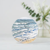 Nautical bruiloft repetitief diner kaart (Staand voorkant)