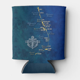 Nautical Buitenbank Map Koelbox Blikjeskoeler