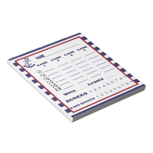 Nautical Bunco Score Pad Notitieblok