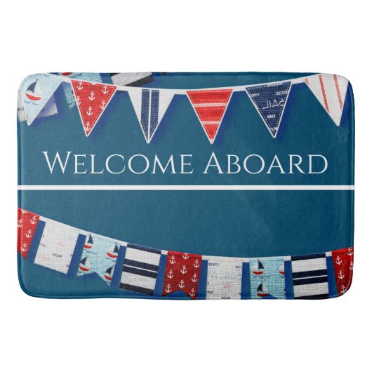 Nautical Bunting Badmat (Voorkant)