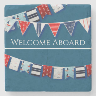 Nautical Bunting Stenen Onderzetter