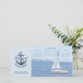Nautical Business 2021 Calendar SEAsons Greetings Feestdagenkaart (Staand voorkant)