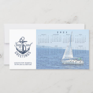 Nautical Business 2021 Calendar ZEEEN AND GREETING Feestdagenkaart