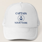 Nautical Captain Name Anchor Rope Trucker Pet (Voorkant)
