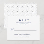 Nautical | Carte de réponse mariage (Devant / Derrière)