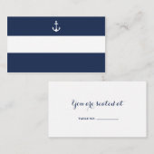 Nautical | Cartes de placement pour mariage (Devant / Derrière)