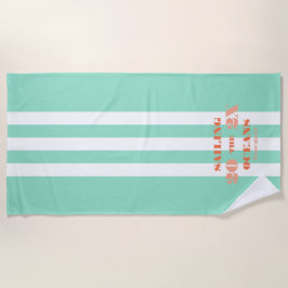 Nautical Celebration Stripes logo Strandlaken