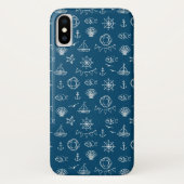 Nautical Chalk Drawing Pattern 2 Case-Mate iPhone Case (Achterkant)