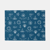 Nautical Chalk Drawing Pattern 2 Deurmat (Voorkant)