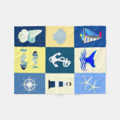 Nautical Charm Fleece Deken (Voorkant (Horizontaal))
