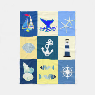 Nautical Charm Fleece Deken