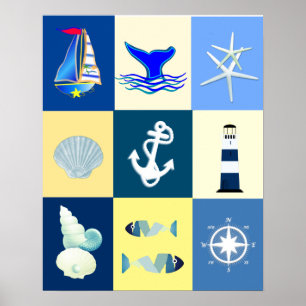 Nautical Charm Poster