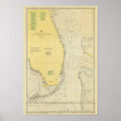 Nautical Chart Map of Florida Poster (Voorkant)