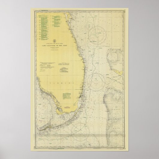  Nautical Chart Map of Florida Poster (Voorkant)
