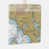 Nautical Chart Panama City FL Keramisch Ornament (Rechts)
