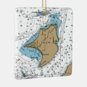 Nautical Chart Waldron Island Keramisch Ornament (Rechts)