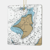 Nautical Chart Waldron Island Keramisch Ornament (Links)