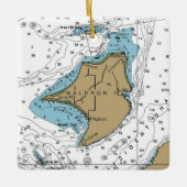 Nautical Chart Waldron Island Keramisch Ornament (Voorkant)