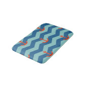 Nautical Chevron Pattern Badmat (Gekanteld)