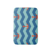 Nautical Chevron Pattern Badmat (Voorkant Verticaal)