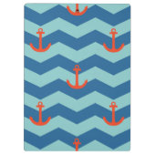 Nautical Chevron Pattern Klembord (Achterkant)