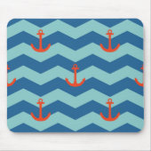Nautical Chevron Pattern Muismat (Voorkant)