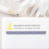 Nautical Chevron Return Address Labels (Insitu)