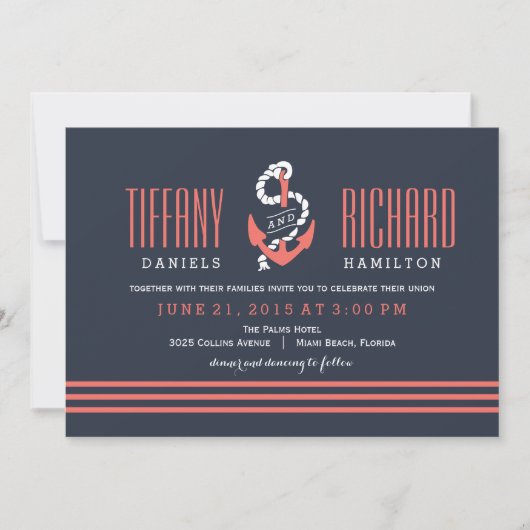 Nautical Chic Wedding Invitations (Devant)