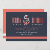 Nautical Chic Wedding Invitations (Devant / Derrière)
