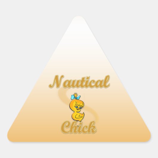 Nautical Chick Driehoek Sticker (Voorkant)