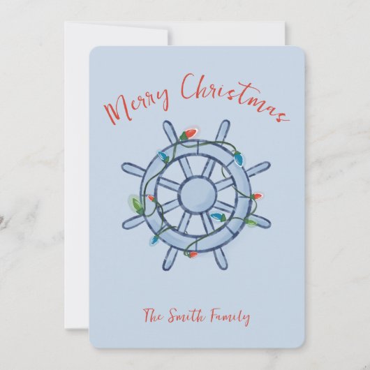 Nautical Christmas Card Feestdagenkaart (Voorkant)