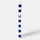 Nautical Chrome Mermaid on Navy Stripes Print Case-Mate iPhone Case (Achterkant / Rechts)