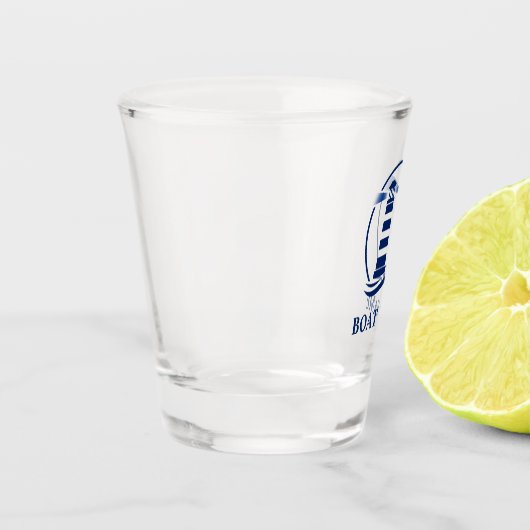 Nautical Classic Vuurtoren met Uw Bootnaam Shot Glas (Links)
