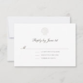 Nautical Coastal Ecru Classic Formal Wedding Reply (Voorkant)