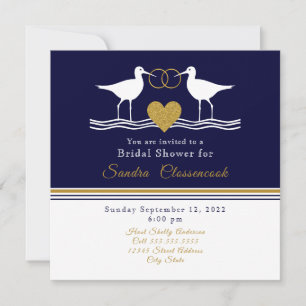 Nautical Coastal Vrijgezellenfeest Navy Blue Sandp