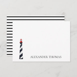 Nautical Coastal Zwart-wit Vuurtoren