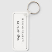 Nautical Coastal Zwart-wit Vuurtoren Sleutelhanger (Achterkant)